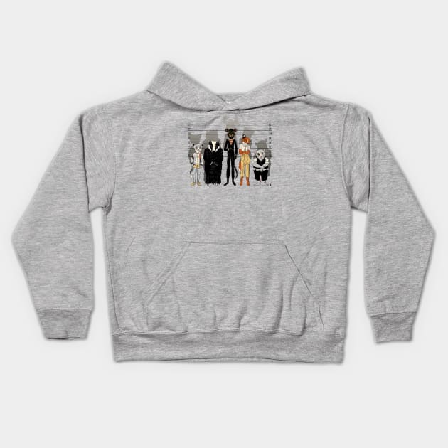 Unusual Suspects Kids Hoodie by castlepop